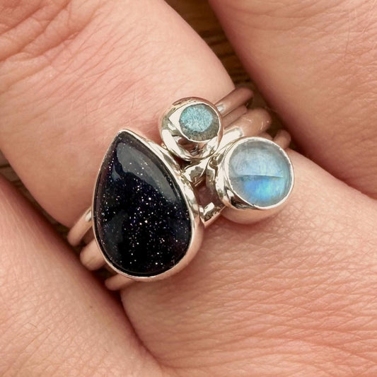 Night Sky Stacking Ring Set