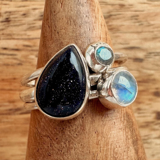 Night Sky Stacking Ring Set