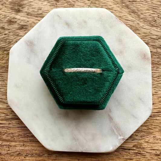 Bark Textured Stacking Ring