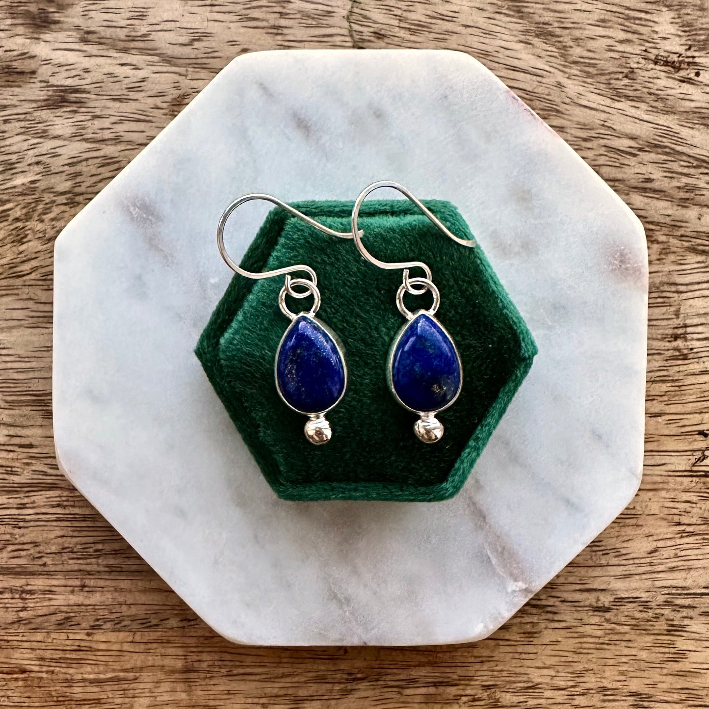 Lapis Lazuli Droplet Earrings
