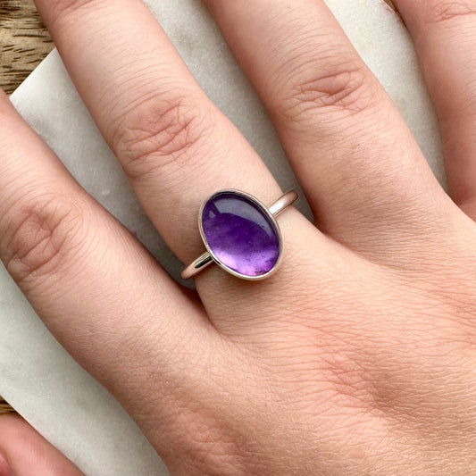 Amethyst Oval Ring