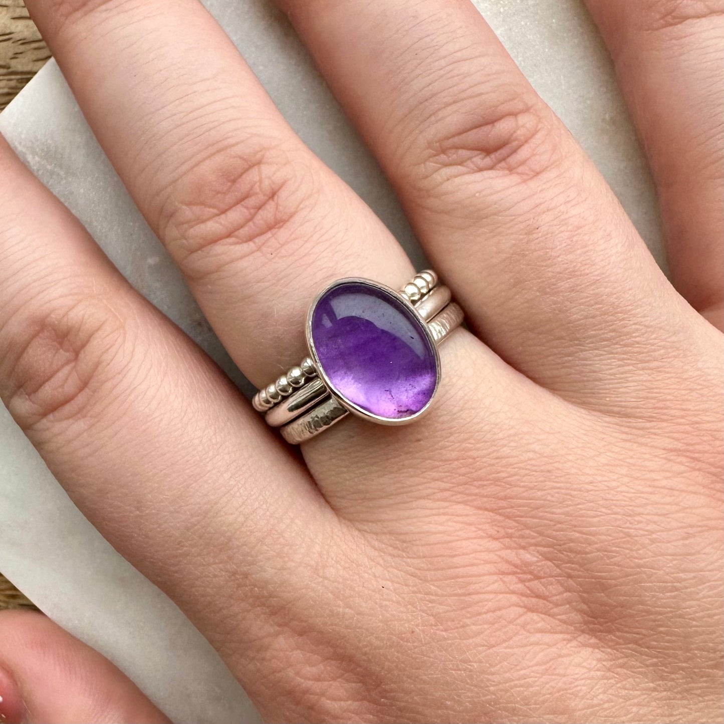 Amethyst Oval Ring
