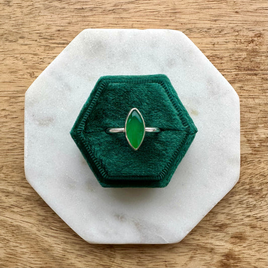 Green Onyx Marquise Ring