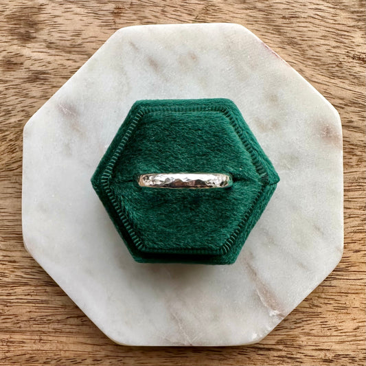 Chunky Hammered Thumb Ring