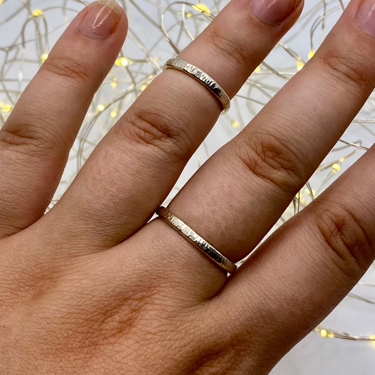 Bark Textured Stacking Ring