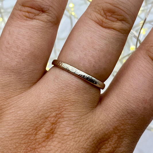 Bark Textured Stacking Ring