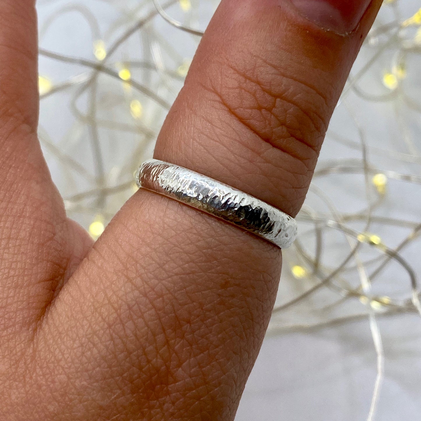 Bark Textured Thumb Ring