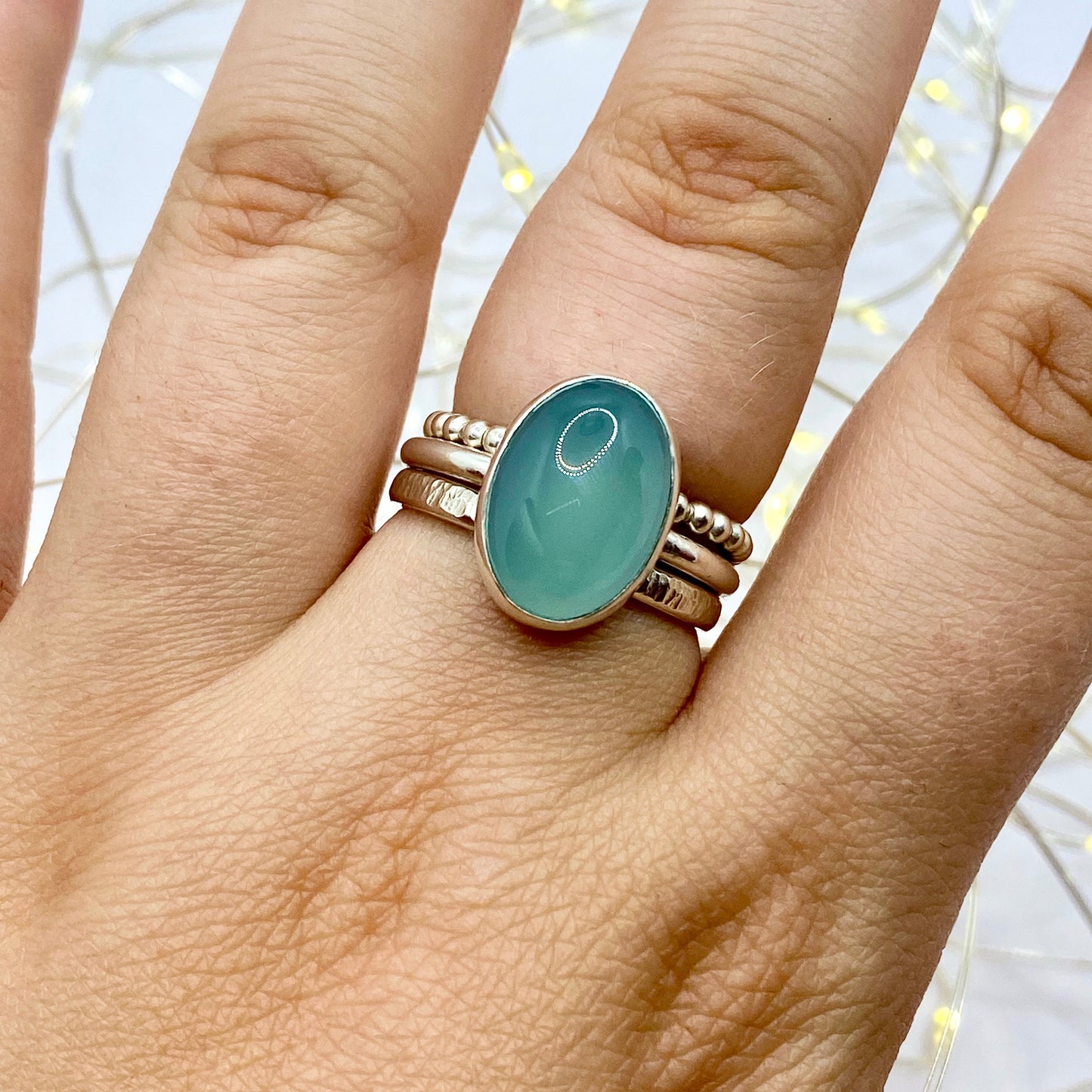 Bark Textured Stacking Ring