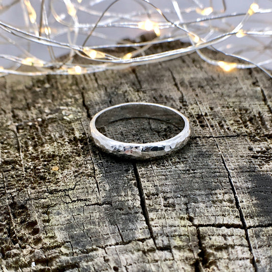 Chunky Hammered Thumb Ring
