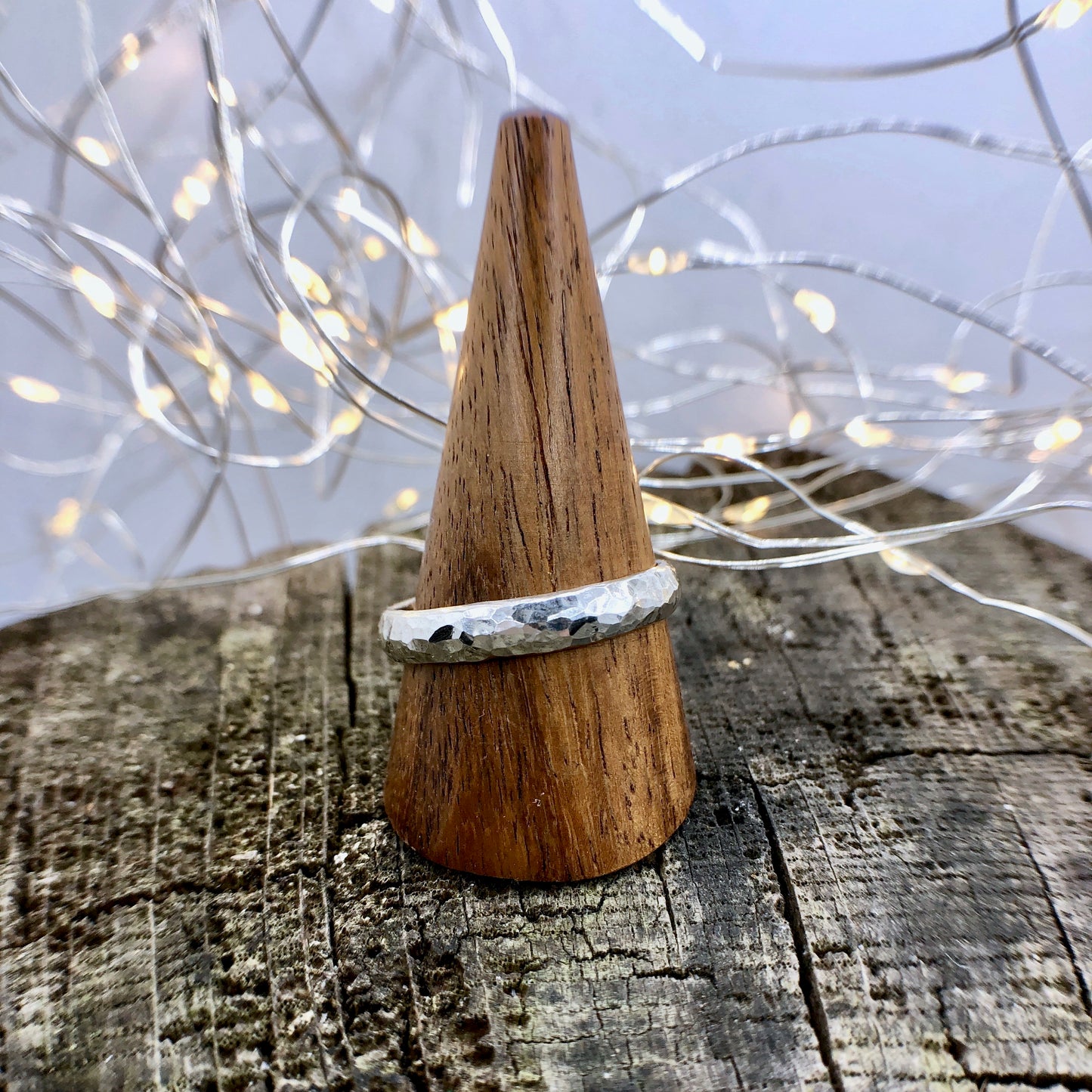 Chunky Hammered Thumb Ring