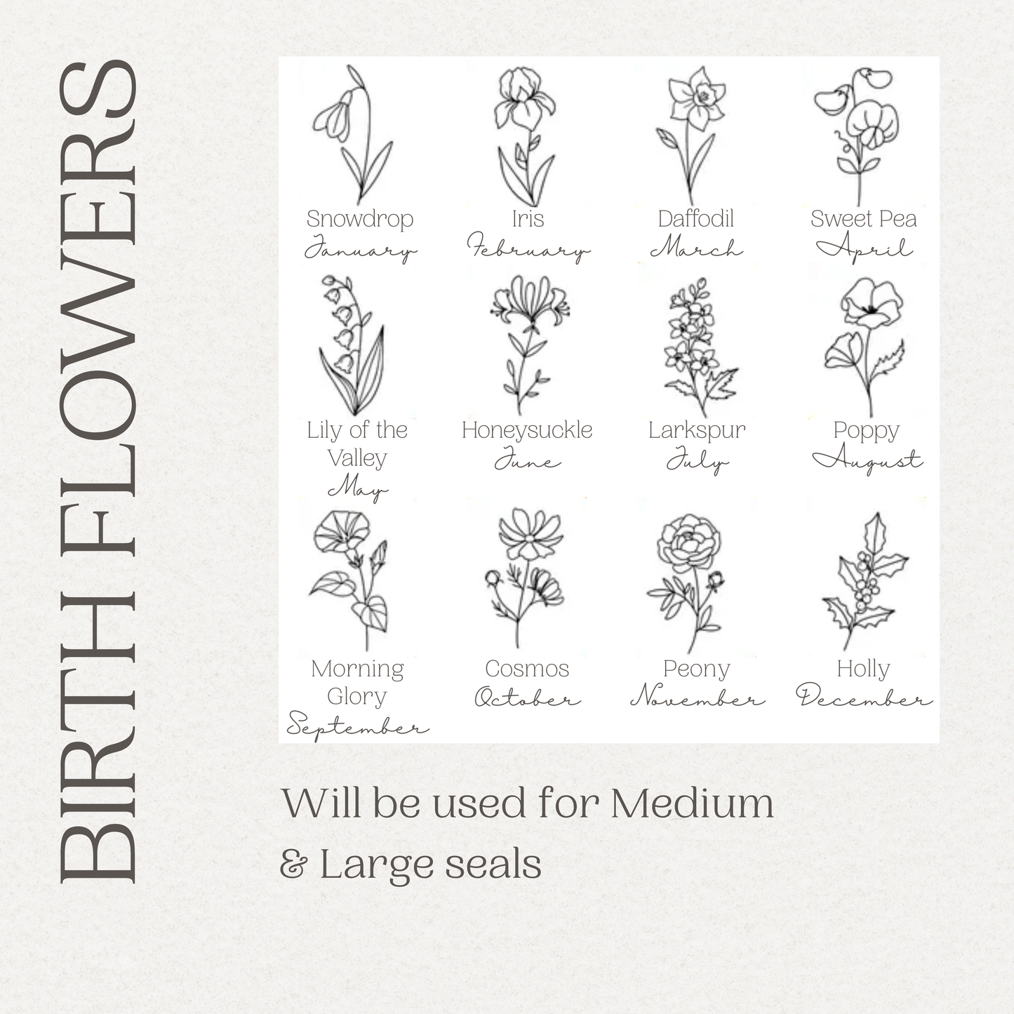 Wax Seal - Birth Flower Edition
