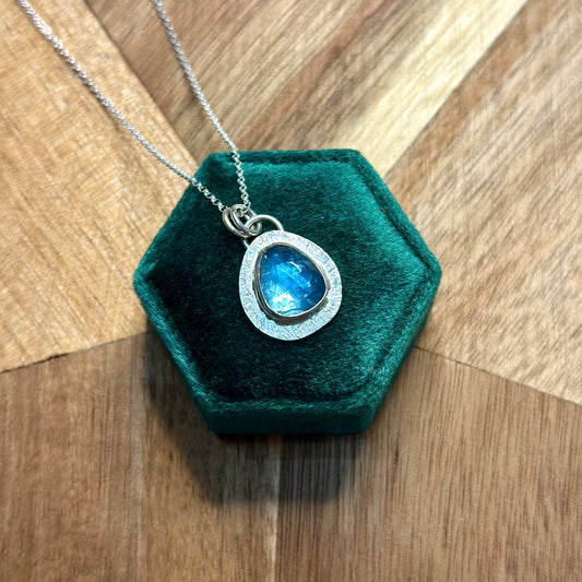 London Blue Topaz Textured Necklace