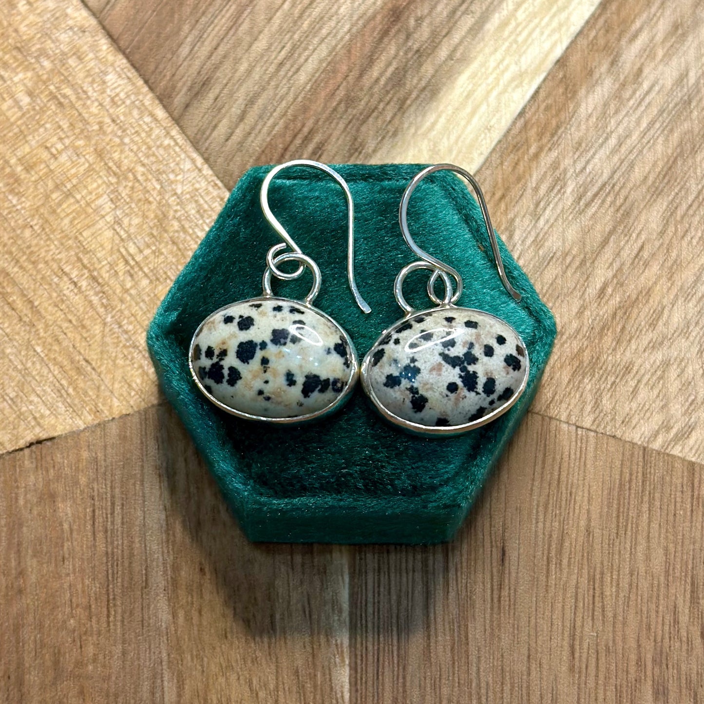 Dalmatian Jasper Drop Earrings