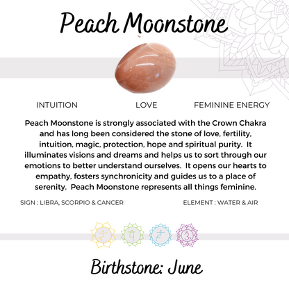 Peach Moonstone Ring