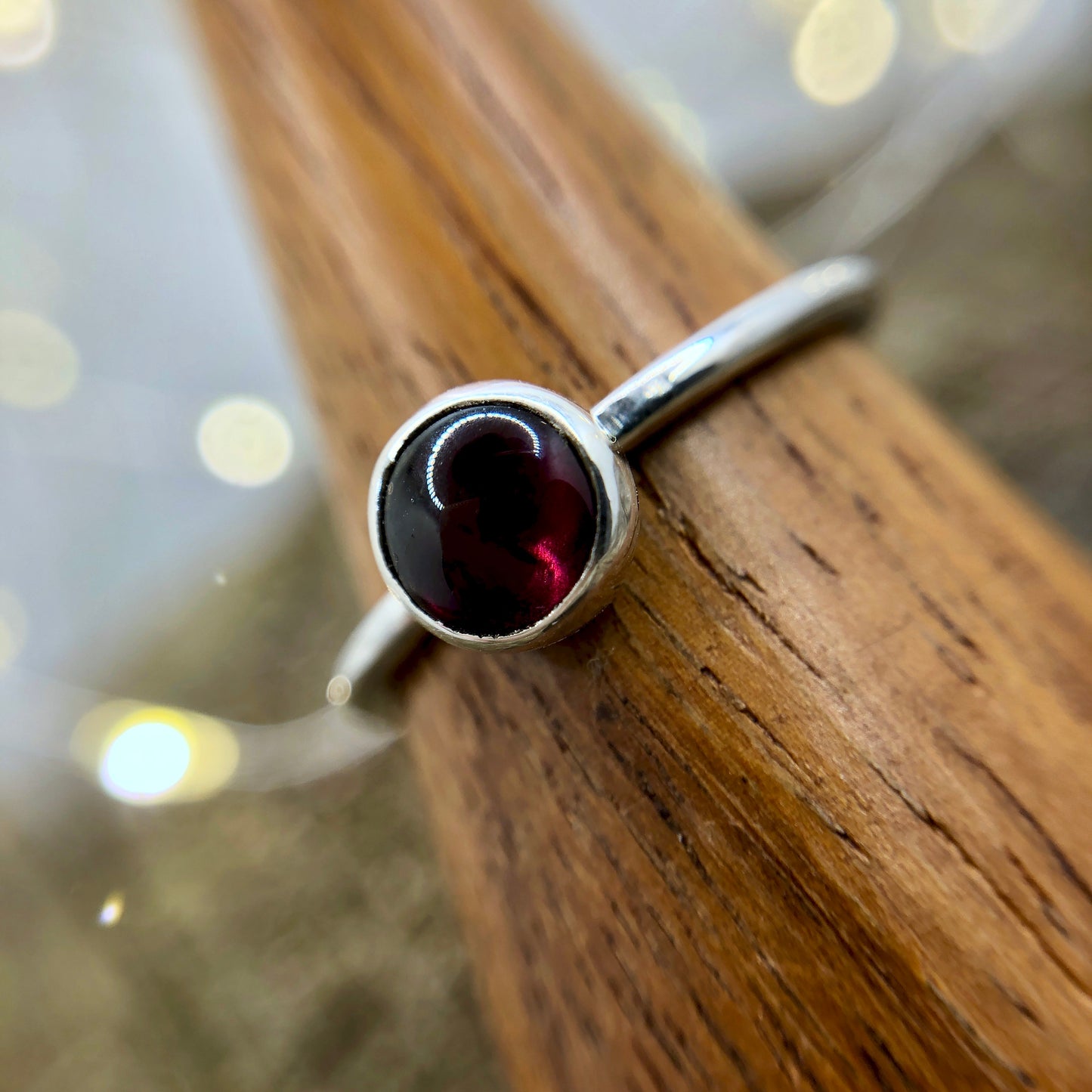 Garnet Dainty Ring