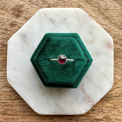 Garnet Dainty Ring