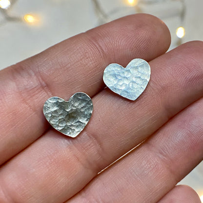 Hammered Heart Earrings