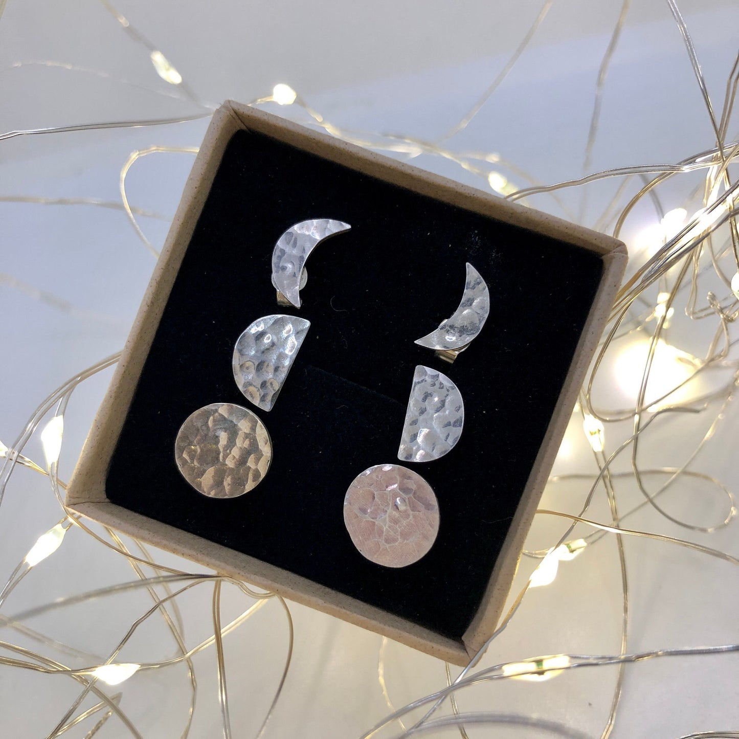 Half Moon Stud Earrings