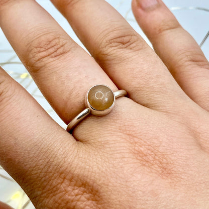 Peach Moonstone Ring