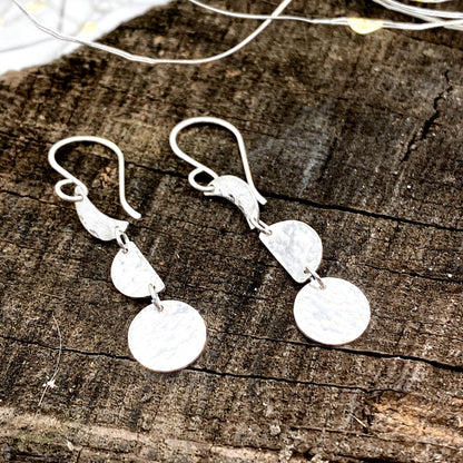 Moon Phase Drop Earrings