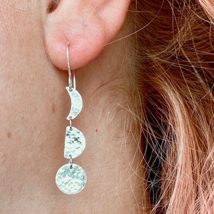 Moon Phase Drop Earrings