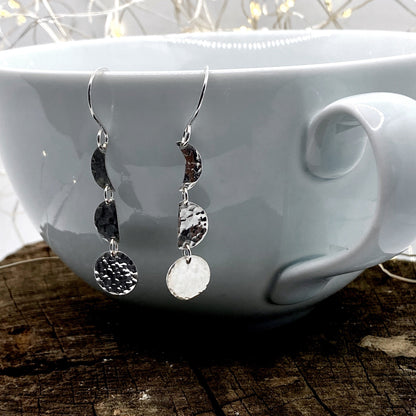 Moon Phase Drop Earrings